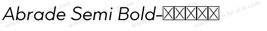 Abrade Semi Bold字体转换